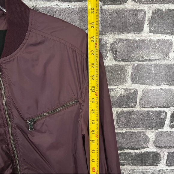 John Varvatos Burgundy light weight Bomber Jacket - Picture 9 of 13